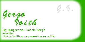 gergo voith business card